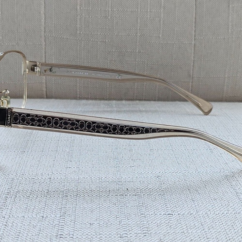 Coach Women Eyeglasses Frame LT Gold /Crys Lt Brown 56[]16 135 Glasses - Picture 7 of 11